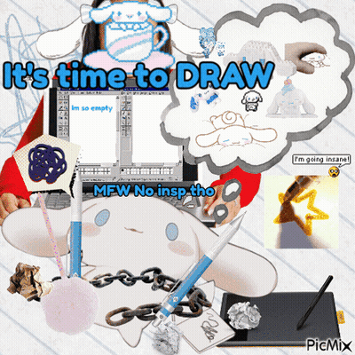 It's Time To Draw Collage GIF