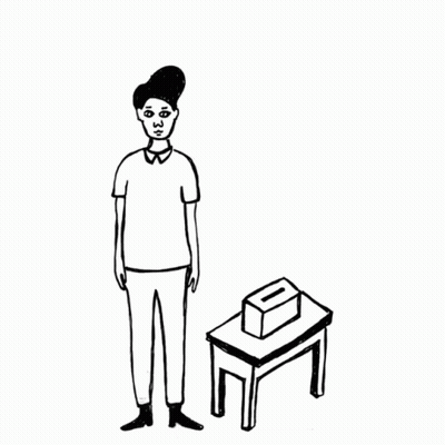 It's Vote Time Poster Man In Suit GIF