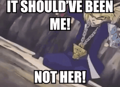 It Should've Been Me Not Her Meme Person Sitting On Bench GIF