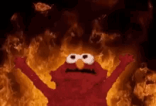 It So Hot Here Elmo Meme GIF