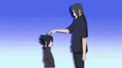 Itachi And Sasuke Angry Head Pat GIF