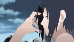 Itachi And Sasuke Head Poke Fade To Black GIF