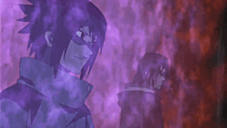Itachi And Sasuke Susanoo Purple Aura