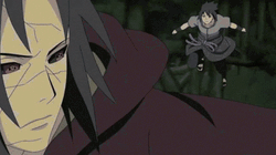 Itachi And Sasuke Woods Forest Chase  GIF