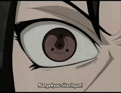 Itachi Mangekyo Sharingan Eye Strain GIF