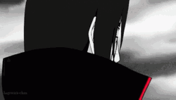 Itachi Sharingan Black And Red Eye Bleed GIF