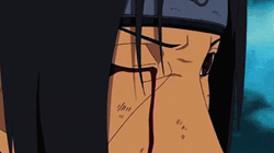 Itachi Sharingan Mangekyo Eye Reveal GIF
