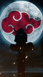 Itachi Sharingan Uchiha Moon Ravens Fan Made GIF