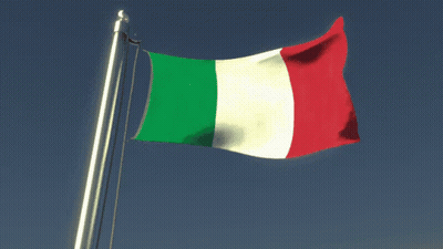Italian Flag Waving In Wind GIF
