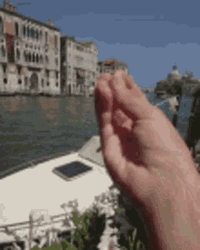 Italian Hand Gesture On A River GIF