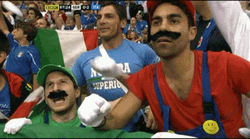 Italian Super Mario In Crowd GIF