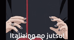 Italizing No Jutsu Naruto Hand Signs GIF
