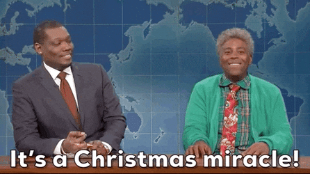 Its A Christmas Miracle SNL Kenan Michael GIF