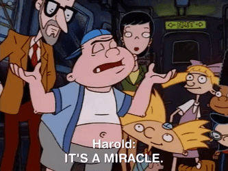 Its A Miracle Hey Arnold Harold GIF