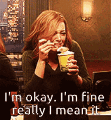 Its Fine I Mean It Stress Eating GIF