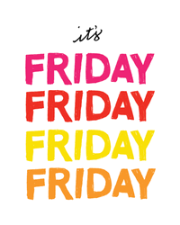 Its Friday Bright Typography GIF