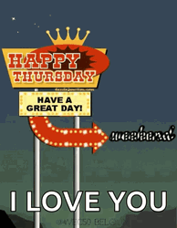 Its Happy Thursday Sign GIF