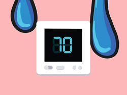 Its Hot Thermostat 110 Degrees Danger Alert GIF