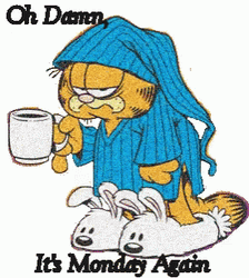 Its Monday Grumpy Garfield GIF