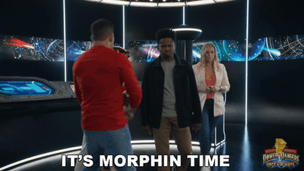 Its Morphin Time Billy Cranston Group GIF