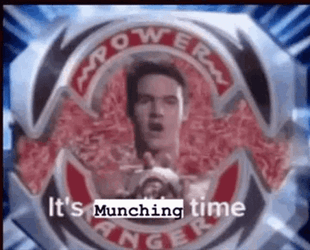Its Morphin Time Power Ranger Munching GIF