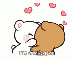 Its Ok Baby Milk Kiss Mocha Bear GIF