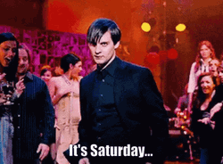 Its Saturday Tobey Maguire Dance GIF