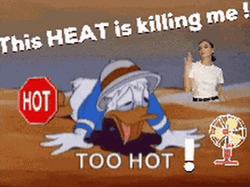 Its So Hot Donald Duck GIF