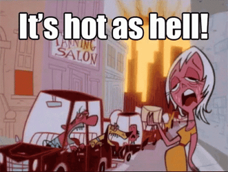 Its So Hot Lady Sweating GIF