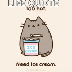 Its So Hot Pusheen Cat GIF