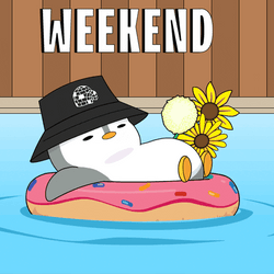 Its The Weekend Penguin Water Floating GIF