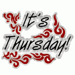 Its Thursday Glitter Outline GIF