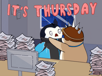 Its Thursday Penguin Shake GIF