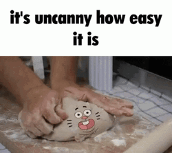 Its Uncanny How Easy It Is Knead Dough GIF