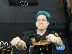 Its Working Man In His Blue Green Hair GIF