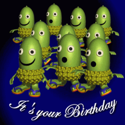 Its Your Birthday Funny Animated Cucumber GIF
