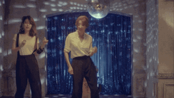 IU And Kim Wan Sun Groovy Dance GIF