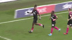 Ivan Toney Silly Footwork With Teammates GIF