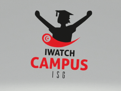 Iwatch Campus ISG Logo Silhouette Graduation Cap GIF