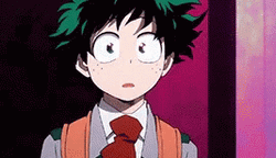 Izuku Midoriya Holding Bag's Strap GIF