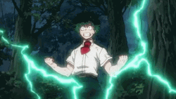 Izuku Midoriya Lightning Power GIF