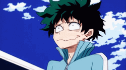 Izuku Midoriya Pat His Cheeks GIF