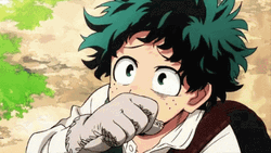 Izuku Midoriya Rubbing His Nose GIF