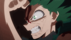 Izuku Midoriya Shouting On Battle Fight GIF