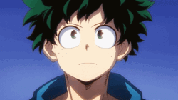 Izuku Midoriya Waving Hair GIF