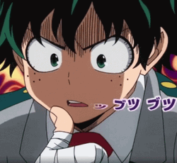 Izuku Midoriya Words Coming Out On His Mouth GIF