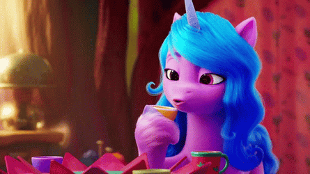 Izzy Moonbow Having A Tea GIF