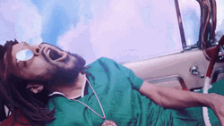 J Cole Amazed On Flying Car GIF