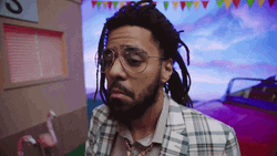 J Cole In Eyeglasses Whatever Reaction GIF