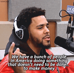 J Cole Radio Interview GIF